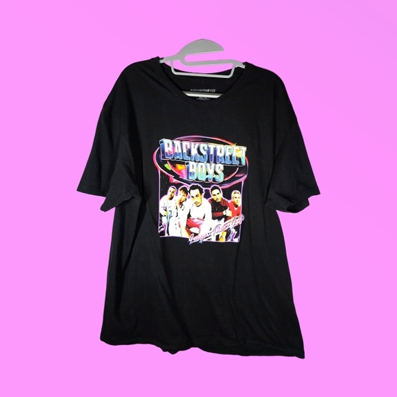 Backstreet Boys Black Larger Than Life T-Shirt Size XL - Picture 1 of 4